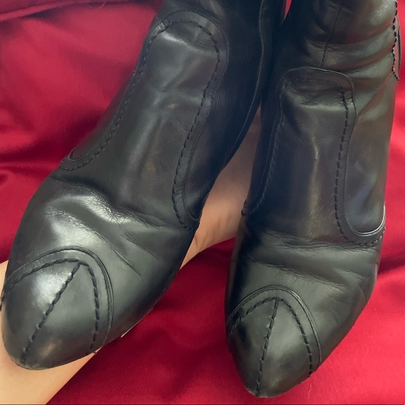 LOUIS VUITTON LV Leather Ankle Booties Black 34 - Picture 7 of 10